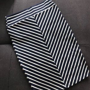 Striped pencil skirt